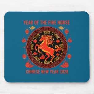 Mousepad Ano Novo Chinês 2026 Ano do Cavalo de Fogo