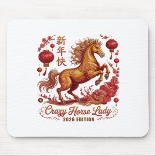 Mousepad Ano Novo Chinês 2026 Crazy Horse Lady Desde Vibraç