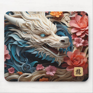 Mousepad Ano Novo Lunar do Dragão   Dragão Branco