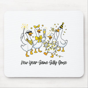 Mousepad Ano Novo Mesma Gansa Boba Divertida 2026 Ano Novo 
