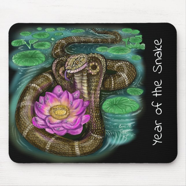 Mousepad Ano Zodíaco Chinês do Cobra (Frente)