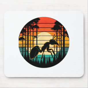 Mousepad Ant Retro Sunset Vintage Colorful Ant Insetos Amor