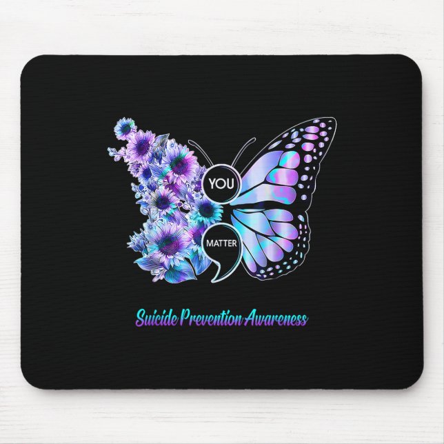 Mousepad Anteriormente em Semicolon Prevenção ao Suicídio (Frente)