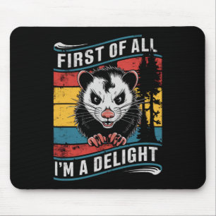 Mousepad Antes De Mais Nada Sou Um Possum Divertido E Adorá