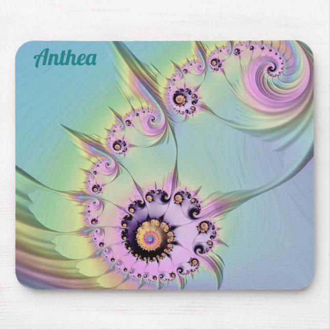 Mousepad ~ ANTHEA ~ Personalizado Design Fractal de Pastel  (Frente)