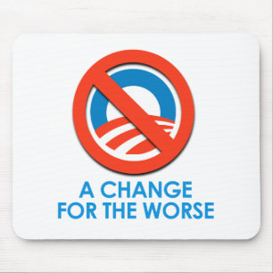 MOUSEPAD ANTI-OBAMA - MUDE PARA O MAIS MAU