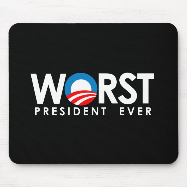 Mousepad Anti-Obama - o branco o mais mau do presidente (Frente)