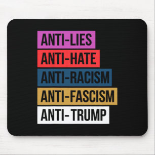 Mousepad Anti-Ódio Mentira Racismo Fascismo Resiste Trump P