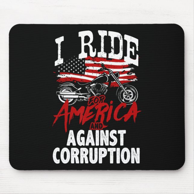 Mousepad Anti-Trump Biker Resiste Contra Protesto de Corrup (Frente)