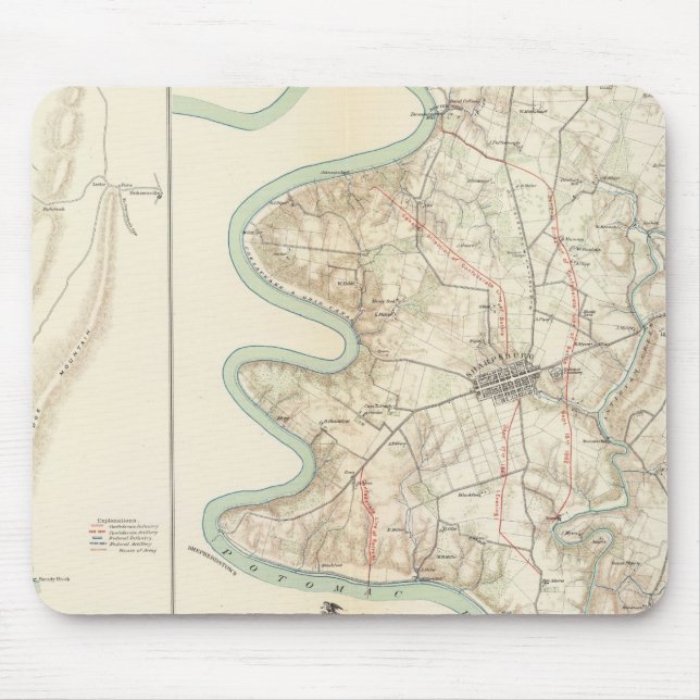 Mousepad Antietam, Harper's Ferry, Sharpsburg (Frente)