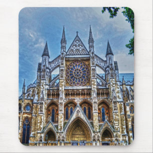 Mousepad Antiga Abadia do inverno, mosteiro de Cisterciano,