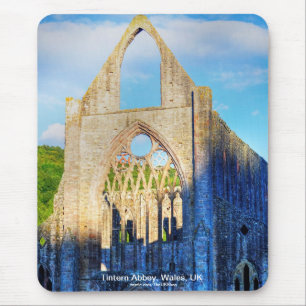 Mousepad Antiga Abadia do inverno, mosteiro de Cisterciano,