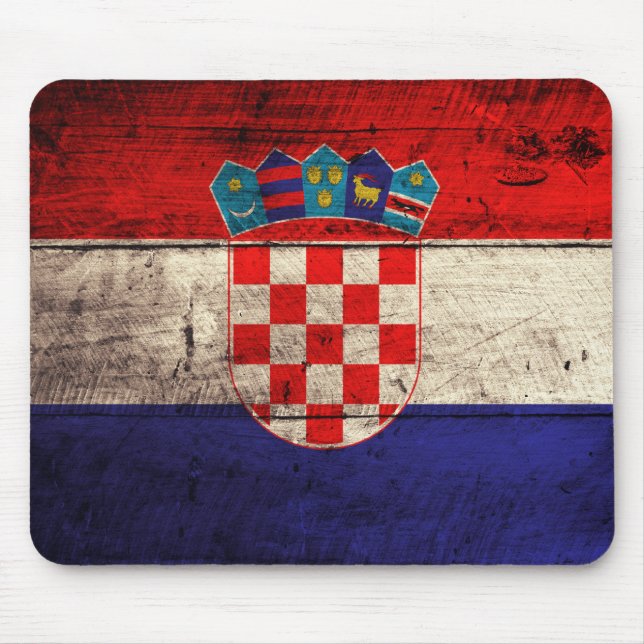 Mousepad Antiga bandeira Wooden Croácia (Frente)