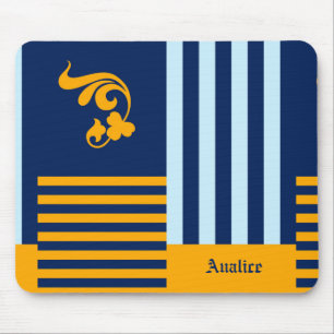 Mousepad Antiga faixa azul e laranja do Marinho Inglês com
