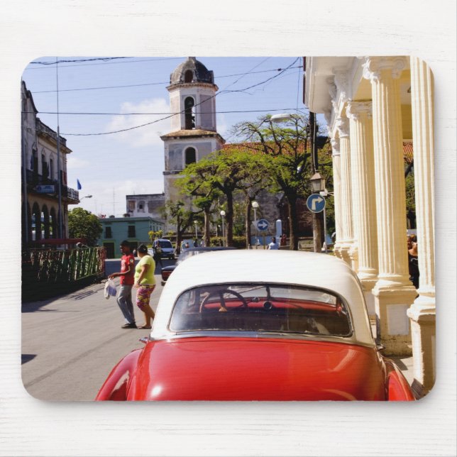 Mousepad Antigo carro americano clássico em Guanabacoa uma  (Frente)