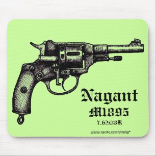 Mousepad antigo legal do gráfico do revólver de