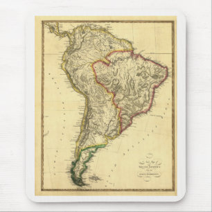 Mousepad Antigo mapa da América do Sul de 1817