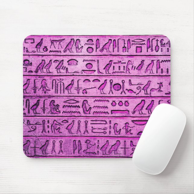 Mousepad Antigos Homens Roxos Hieróglifos do Egito (Com mouse)