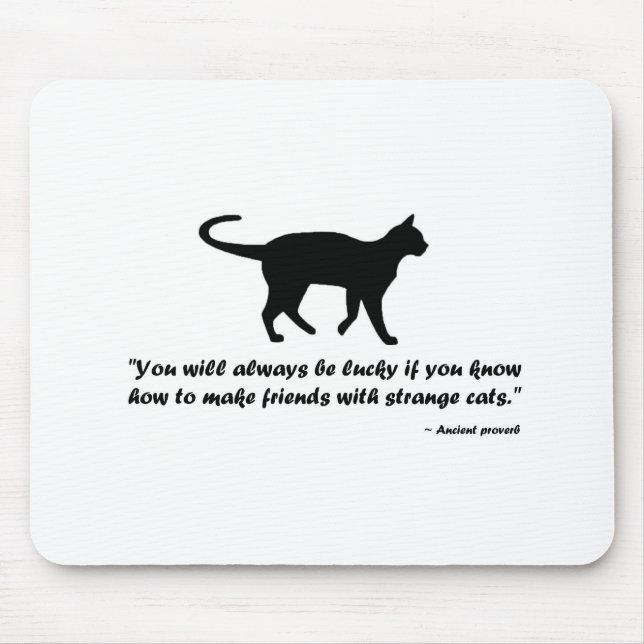 Mousepad Antigos Proverbos de Gatos (Frente)