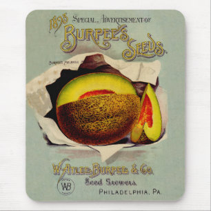 Mousepad Antiguidade da Publicidade a Sementes Cantaloupe
