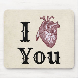 Mousepad Antiguidade mim coração você