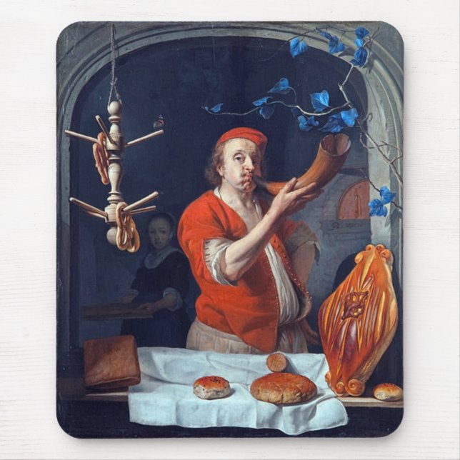 MOUSEPAD ANTIQUE OVEN BAKER, COMPRO DE PÃO DE BAKERY (Frente)