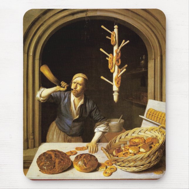 MOUSEPAD ANTIQUE OVEN BAKER, COMPRO DE PÃO DE BAKERY (Frente)