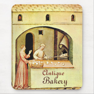 MOUSEPAD ANTÍQUIO OVEN BAKER, COMPRO DE PÃO DE BAKERY