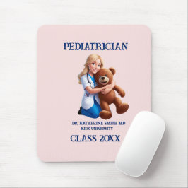 Mousepad antistress pediatrician teddy bear pink university