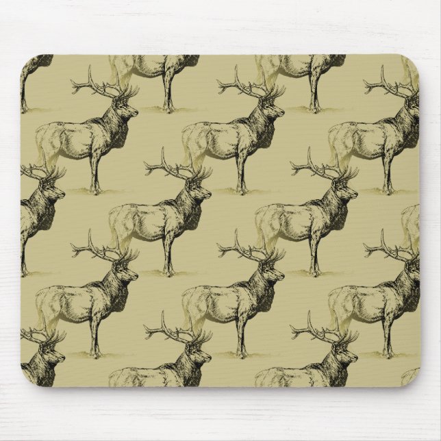 Mousepad Antlers da caça do grande jogo dos animais (Frente)