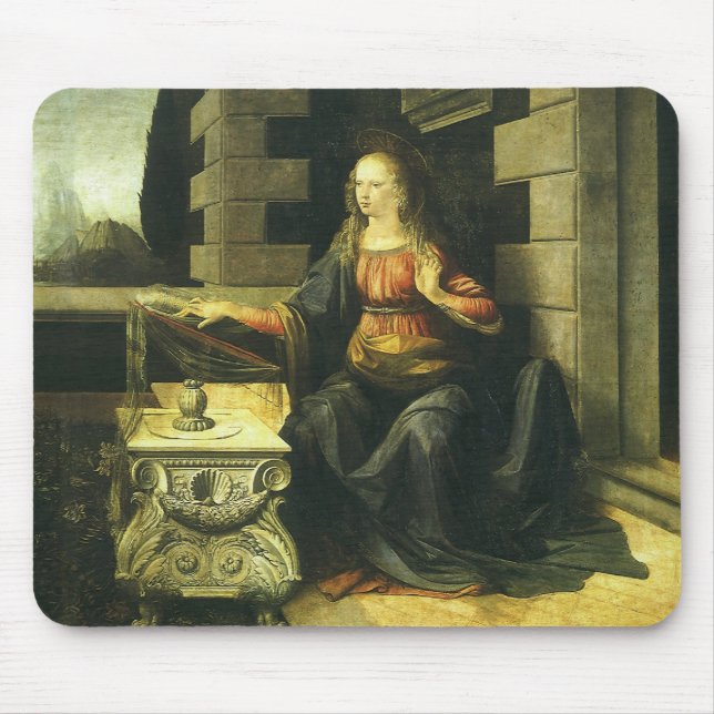 Mousepad Anunciação de Leonardo da Vinci (Frente)