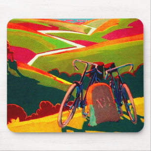 Mousepad Anúncio da bicicleta do vintage - bicicleta no