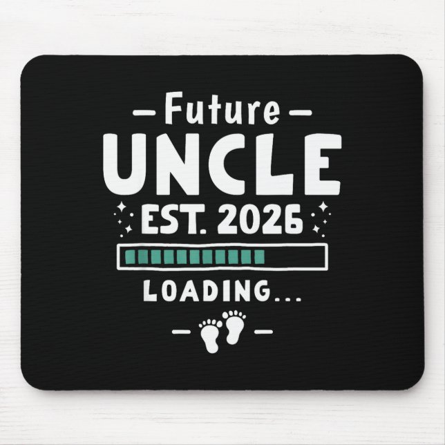 Mousepad Anúncio de Gravidez de Irmão para Tio - Futuro T (Frente)