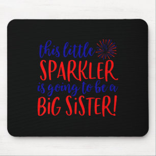 Mousepad Anúncio de Gravidez do Dia 4 de Julho para Criança