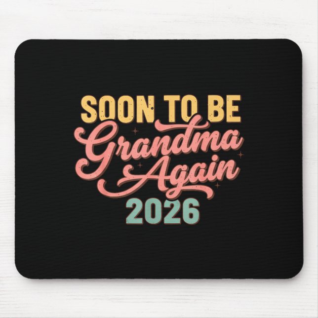 Mousepad Anúncio de Gravidez Logo Vovó Novamente 20 (Frente)