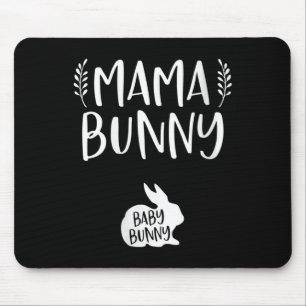 Mousepad Anúncio de gravidez na páscoa Mama Bunny Ba