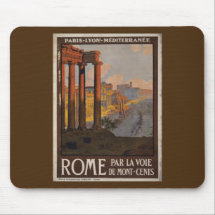 Mousepad Anúncio de Viagens vintage do Fórum Romano