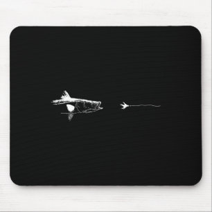 Mousepad Anzol de Linha de Fly Fishing Gráfico - Peixe Roba
