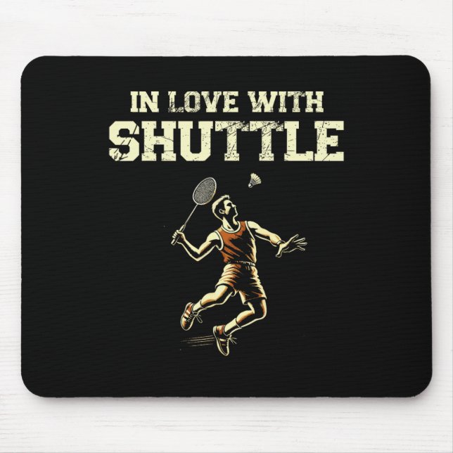 Mousepad Apaixonado Por Shuttle Dminton Player Shuttle Rack (Frente)