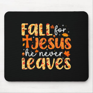 Mousepad Apaixone-se por Jesus Ele Nunca Deixa Retro Outono
