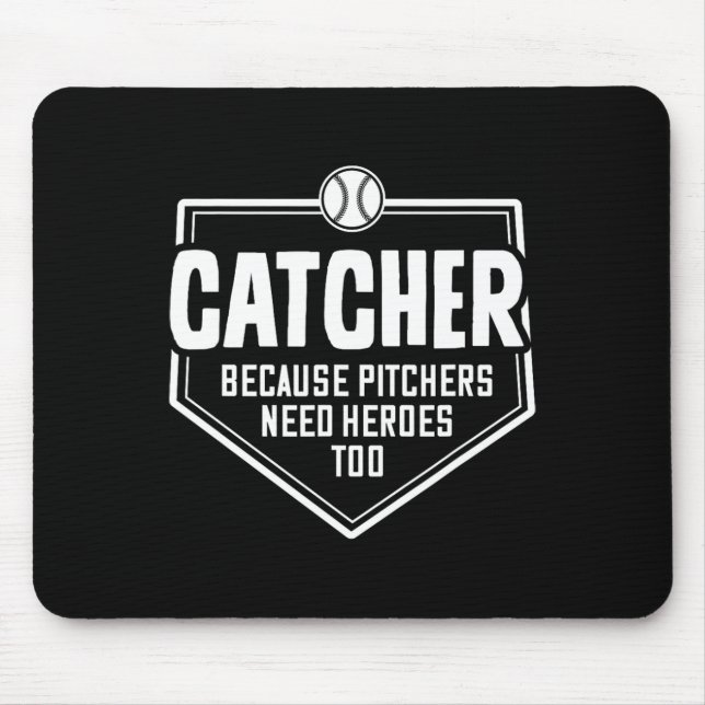 Mousepad Apanhador Porque os arremessadores precisam de her (Frente)