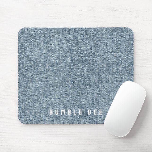 Mousepad Aparência de Jeans Azul Denim Vintage Impresso  (Com mouse)