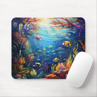 MOUSEPAD APARENTE VIDRO MANCHADO BRILHANTE SUBMERSO COM PEI