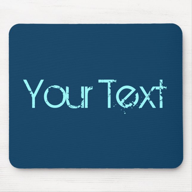 Mousepad APENAS COR / azul escuro + seu texto (Frente)