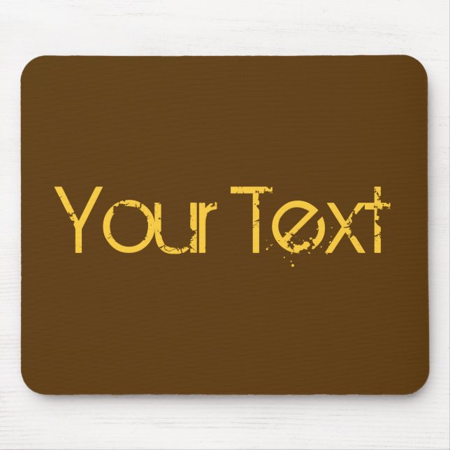 Mousepad APENAS COR / castanho escuro + seu texto (Frente)