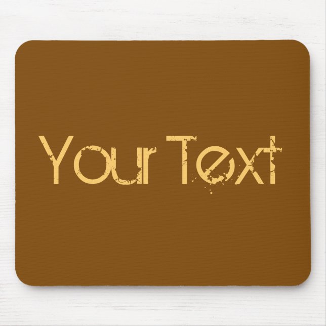 Mousepad APENAS COR / marrom + seu texto (Frente)