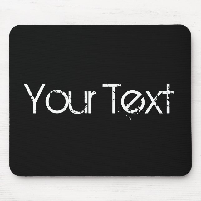 Mousepad APENAS COR / preto + seu texto (Frente)