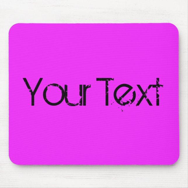 Mousepad APENAS COR / rosa + seu texto (Frente)