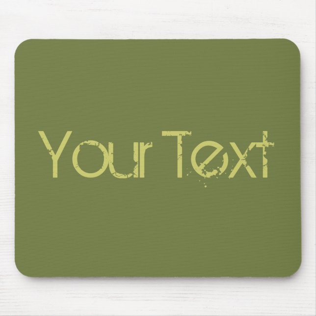 Mousepad APENAS COR / verde-azeitona + seu texto (Frente)