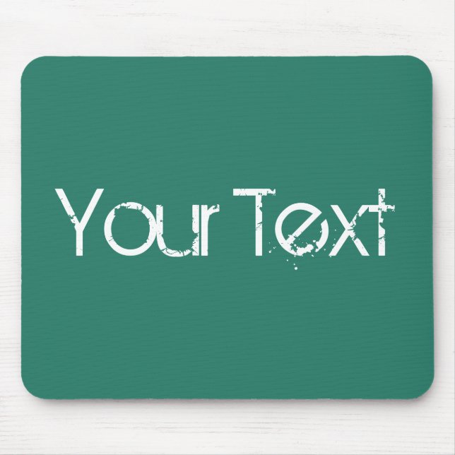 Mousepad APENAS COR / verde oceano + seu texto (Frente)